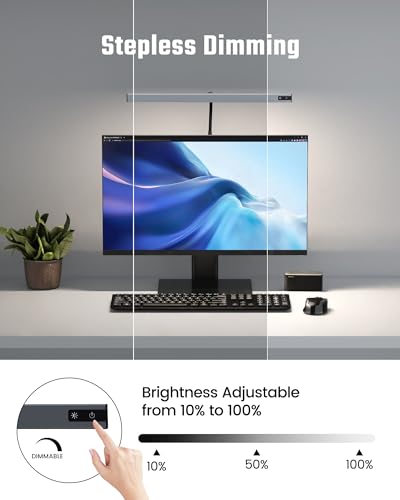 SUPERDANNY LED Desk Lamp for Office Home, Eye-Caring Desk Light with Adjustable Gooseneck, 12W Touch Control Dimmable Brightness, Architect Clamp Lamp with USB Adapter, Grey - color: Gray, size: Desk Clamp