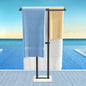 LSK 40” Standing Towel Rack, 3 Tier Towel Stand with Marble Base, Black | Stainless Steel Freestanding Towel Racks for Bathroom, Towel Holder Stand for Hanging Multiple Sizes Towels