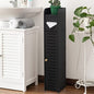 AOJEZOR Small Bathroom Storage Cabinet: Protect Rental Deposit for Renters - color: Black