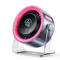 USB Desk Fan for Bedroom: 100 Speeds Digital Display Quiet Portable Fan with Turbo Airflow, 120° Rotating Small Rechargeable Battery Desktop & Wall-Mounted Fans for Bedroom Home Office - color: Pink