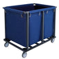 Commercial Laundry Cart with Wheels,400L Blue | 600 lbs Industrial Laundry Cart,Steel Frame and Oxford Cloth Bag,Heavy Duty Rolling Laundry Cart with Wheels for Hotel - color: Blue