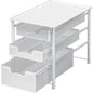 Simple Houseware 3 Tier White Alloy Steel Sliding Basket Organizer Drawer Cabinet - color: White, size: 3-Tier