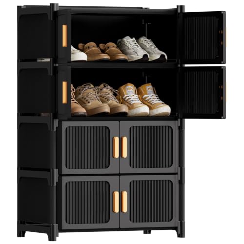 5-Tier Shoe Cabinet, 20-Pair Storage for Entryway | Adjustable Shelves, Waterproof PP, Easy To Clean - size: 5-Tier