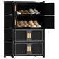 5-Tier Shoe Cabinet, 20-Pair Storage for Entryway | Adjustable Shelves, Waterproof PP, Easy To Clean - size: 5-Tier