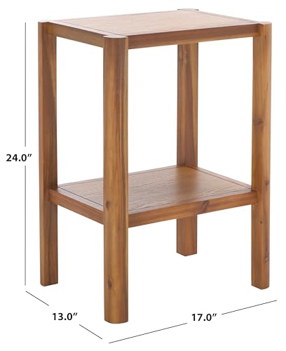 SAFAVIEH Home Collection - Hendro Accent Table, Natural Brown Rectangular Side Table with 1 Shelf, Fully Assembled (ACC2401A) - color: Natural