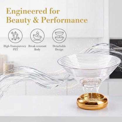 Fruit Bowl Fruit Basket for Kitchen Countertop,Storage Baskets Stand Organization Drainage Holes for Kitchen Counter, Modern Centerpiece for Dessert & Party Display