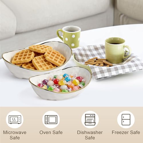 Fruit Basket for Kitchen Counter - Two Tier Ceramic Fruit Bowl with Metal Stand, Fruit Holder for Fresh Fruit&Veggies, Modern Tiered Fruit Platter Serving Trays for Party - color: 2White-Rack02