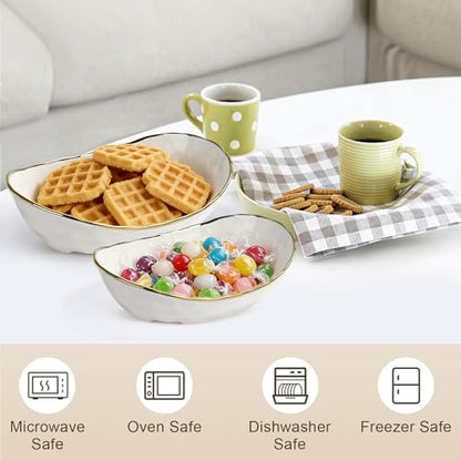 Fruit Basket for Kitchen Counter - Two Tier Ceramic Fruit Bowl with Metal Stand, Fruit Holder for Fresh Fruit&Veggies, Modern Tiered Fruit Platter Serving Trays for Party - color: 2White-Rack02