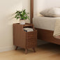 AQIMUELE Small Nightstand with Drawers, Solid Wood Bedside Table, Narrow Walnut Nightstand for Bedroom - color: 1 Pc(walnut), size: 15.74''D*11.81''W*19.68''H