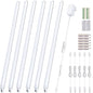 Cefrank 6-Pack 12 Inch Seamlessly Linkable LED Under Cabinet Lighting Strip Light Bars for Cabinet, Kitchen, Shelf, Workbench, Cupboard, 1200 Lumen Cold White 6000K - color: White