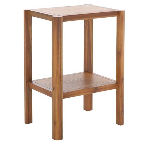 SAFAVIEH Home Collection - Hendro Accent Table, Natural Brown Rectangular Side Table with 1 Shelf, Fully Assembled (ACC2401A) - color: Natural