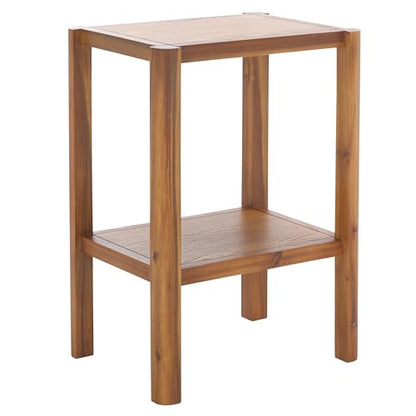 SAFAVIEH Home Collection - Hendro Accent Table, Natural Brown Rectangular Side Table with 1 Shelf, Fully Assembled (ACC2401A) - color: Natural