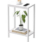 Narrow Side Table for Small Space, 2-Tier Slim End Table, Thin Nightstand, Skinny Snack Couch Table, Sofa Bedside Table, Tall Plant Stand in Living Room, Bedroom, Study, Kitchen and Balcony (White) - color: White, size: 2-Tier (7.9''D*17''W*22.8''H)