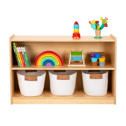 OOOK Montessori Shelf, Toy Organizers and Storage, 2-Tier Toddler Bookshelf Suitable for Classroom, Kindergarten, Kids Room, Playroom and Daycare Center - size: Montessori 2-Tier Toddler Bookshelf