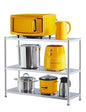 susunnus Stainless Steel Shelves 39.4in-3 Tier, Stainless Steel Shelf Organizer, Kitchen Storage Shelves, Artistic Texture, Pragmatic & Sturdy & Waterproof - size: 39.4in*13.8in-3T