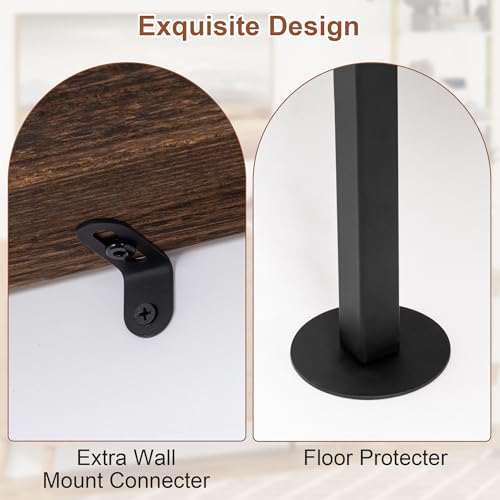 Acovy 5-Tier Bookshelf Solid Wood Ladder Shelf, Narrow Book Shelf Display Shelf, Wooden Bookcase, Wall Mount Ladder Shelf, Storage Rack for Living Room, Bedroom, Industrial Style, Dark Brown - color: Dark Brown