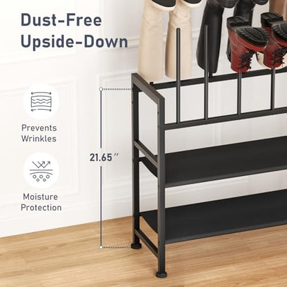 DIMJ Boot Rack 4-Tier - Black Metal Boot Storage Rack for Tall Boots Organizer Tall Boots, Multiuse Shoe Rack for Boots, Sneakers, High-Heel, Entryway, Fits 8 Pairs - size: 4 Tier - 8 Pairs