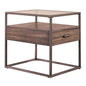 Liberty Furniture Jamestown Glass Top End Table for Living Room - Tobacco - size: End Table