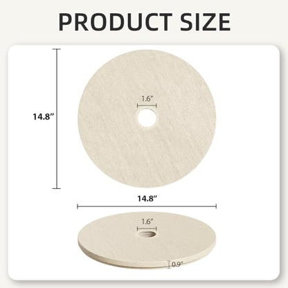 Patio Umbrella Table Tray with 1.5" Hole, Plastic Outdoor Side Table with Adjustable Knob, All-Weather, for Poolside, Backyard, Deck, 2pcs, Beige