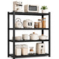 4 Tier Kitchen Storage Shelf, Kitchen Organizers Space Saving All Steel Freestanding Rack, Heavy Duty Metal Shelving Unit, Adjustable Open Shelf for Pantry Organizers and Storage 19.7"W×13.8"D×44.1"H - size: 4 Tier 19.7" W×13.8" D×44.1" H