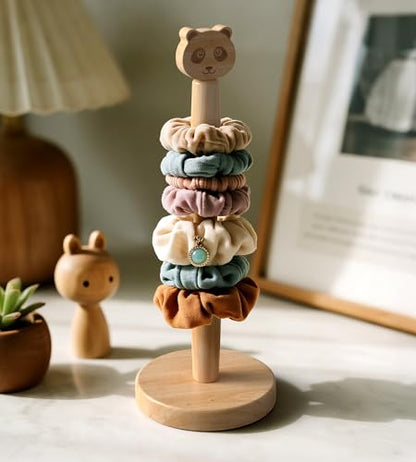 KitchLife Cute Wooden Paper Towel Holder Countertop - Solid Freestanding Paper Towel Dispenser Stand Organizer with Anti-Skid Base (Panda) - style: Panda