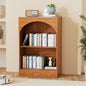 31.5" Arched Small Narrow Book Shelf with Storage, 2 Tier Small Arched Bookshelf for Home Office, Entryway Console Table for Living Room, Hallway, Wood