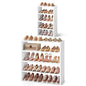 Hoctieon 2 Pack Expandable Shoe Shelf, 2-Tier Adjustable Shoe Shelf Storage Organizer, Stackable Iron Wood Combination Free Standing Shoe Rack for Entryway, Closet, Doorway, White - size: 2 Pack(4-Tier)