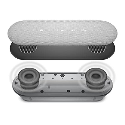 Dell SP3022 USB Computer Speaker for PC, Laptop, Monitor, Business Conference-Mini Soundbar Speakerphone, AI Noise Echo Cancellation, Full Duplex Audio, 2 x 1.8W, MS-Teams Certified - Platinum Silver - style: SP3022