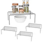 4Pack Cabinet Storage Shelf Spice Rack, 13''L x 9.4''W x 5.5''H, Black | Rustproof Metal Wire Kitchen Counter Organizers and Storage, for Cabinet, Plate, Dish, Pantry, Bathroom, Fridge - size: 4Pack-Black-13 x 9.4 inch