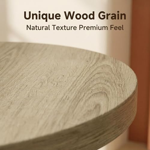 17.52" Small Round Side Table, Walnut | Coffee Table with Smooth Thick Mesa, Circle End Table with X Shaped Stable Legs, Accent Tea Table for Living Room, Office - color: Walnut, style: Side Table