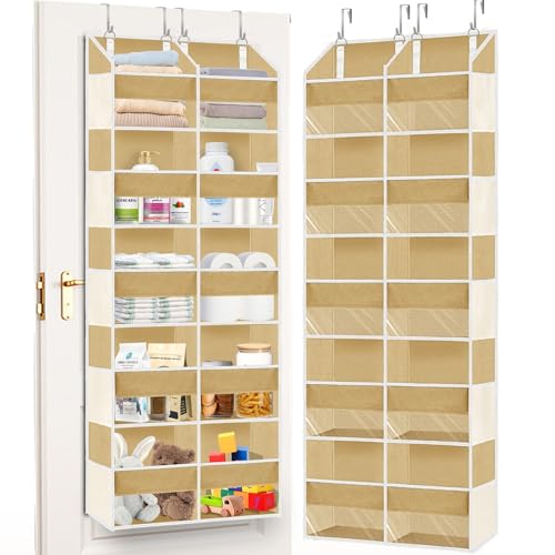 Ofiray-home Over the Door Organizer 5 Tiers,Extra Large Behind Door Storage of 10 Compartments,80 lbs Weight Capacity Over the Door Storage, Door Hanging Organizer for Closet, Diaper Organizer, Camel - color: Camel, size: 5 Tiers