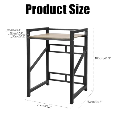 Washer Dryer Stacking Rack Stand, 660lbs Capacity Heavy Duty Washing Machine Storage Utility Rack with Countertop, Height Adjustable Washing Machine Shelf for Laundry Rooms Bathrooms