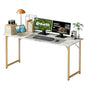 BestOffice Computer Desk,Home Office Desk, Modern Simple Style for Home Office Study Writing (Gold, 55 Inch) - color: Gold, size: 55 Inch