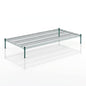 30" x 60" x 8" Green Epoxy Wire Storage Shelf, Dunnage Rack, Commercial 1 Tier Small Shelf - color: Green, size: 30"D x 60"W x 8"H