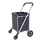 dbest Products Cruiser Cart Deluxe 2 with Liner Bag Bundle Shopping Grocery Rolling Folding Laundry Basket on Wheels Foldable Utility Trolley Compact Lightweight Collapsible - color: Silver, style: Deluxe 2 Bundle