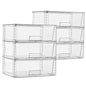 Sorbus Stackable Clear Storage Drawers, Pull-Out Organizer Bins - Large Plastic Drawer Organizers for Bathroom, under Sink, Closet, Pantry & Kitchen Organization (6 Pack) - size: 6 Pack