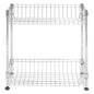 Shelving Inc. 8" d x 18" w x 18" h 2-Tier Chrome Wire Basket Rack, Everyday Shelving, Weight Capacity 65 lbs Per Shelf - size: 8" d x 18" w x 18" h