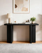 VINGLI 42" Entryway Table Wood, Console Table T-Legs for Living Room, Black - color: Black, size: 42"