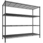 REIBII Storage Shelves 45.3''W Wire Shelving Unit 4 Tier Metal Shelves for Storage Rack Metal Shelving for Pantry Shelves Kitchen Steel Shelving, 45.3''W*63''H*17.7" D - size: 45.3"W×63"H×17.7"D