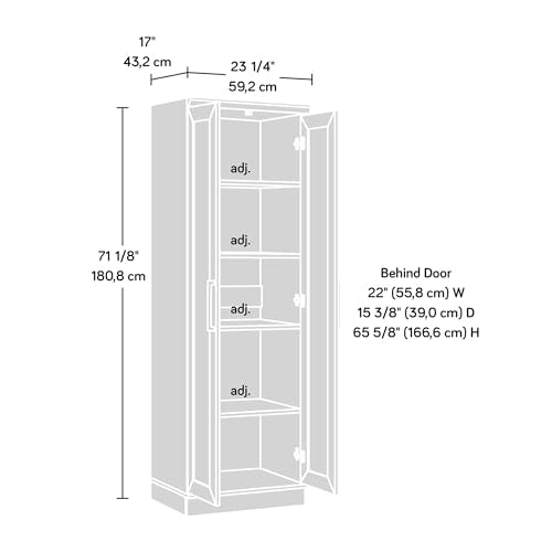 Sauder HomePlus Storage Cabinet/ Pantry cabinets, Soft White finish - color: Soft White