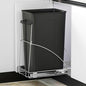 Insputer Pull Out Trash Can Under Cabinet, Requires 13" W X 18" D Cabinet, Under Sink Trash Can Kit, Slide Out Garbage for Kitchen(Not Included Can) - color: Silver