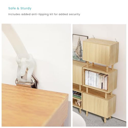 Home Zone Living 2-Pack Stackable Storage Cube End Table, Open Cabinet Design, Bookshelf Option for Living Room or Office - color: Open | 2-pack