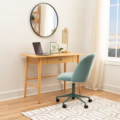 Linon Melissa Natural Wooden One Drawer Writing Desk - color: Natural