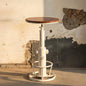 Topower Industrial Bar Table 38.58-48.43" Adjustable Pub Table Kitchen Dining Coffee Bistro Table Antique White - color: Antique White