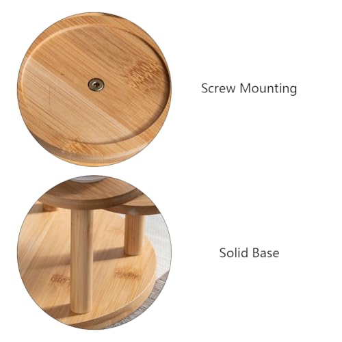 OLizee® 5 Tier Wood Plant Riser Stand Tabletop Tiered Plant Pot Holder Stand Bamboo Succulent Plant Stand Plant Pot Riser Stand Plant Display Holder for Desktop Decor
