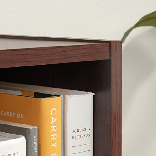 Sauder Beginnings 3-Shelf Bookcase, Bookshelf with Adjustable Storage Shelves, in Brook Cherry finish - color: Brook Cherry