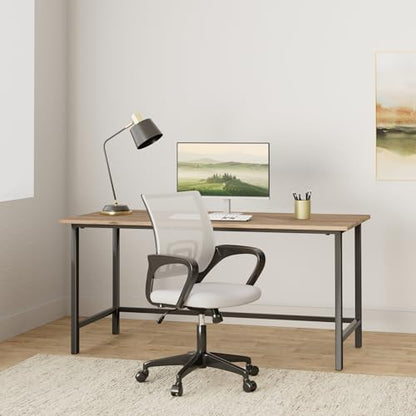 BestOffice | Ergonomic Office Chair | Mid-Back Swivel Desk Chair | Breathable Backrest & Lumbar Support | Adjustable Height | Sponge Seat | Rolling Wheels | Grey | for Adults & Women | Pack of 2 - color: Grey, style: pack of 2