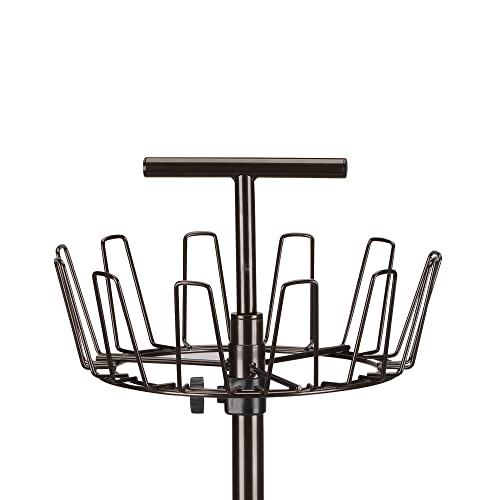 Household Essentials 2138 Three-Tier Adjustable Revolving Shoe Rack | Bronze - color: Bronze