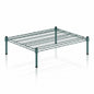 24" x 30" x 8" Green Epoxy Wire Storage Shelf, Dunnage Rack, Commercial 1 Tier Small Shelf - color: Green, size: 24"D x 30"W x 8"H
