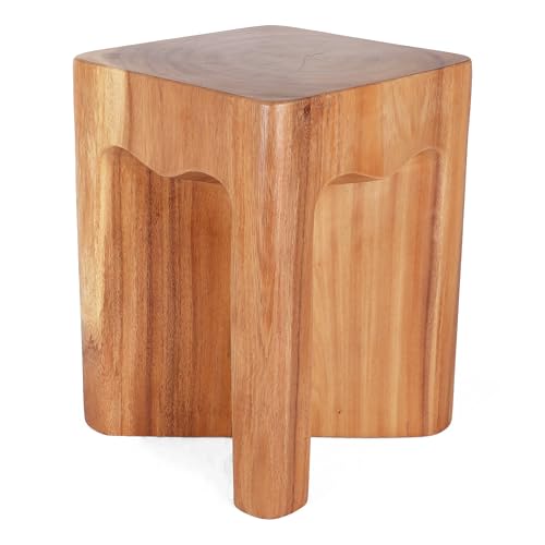 Rutledge & King Wooden End Table - Unique Wooden Side Table - Mid Century Side Table - Saur Wood Decor - Small Accent Table - Mid Century Modern - color: Natural, style: Sheldon